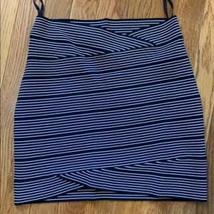 BCBG striped bandage skirt